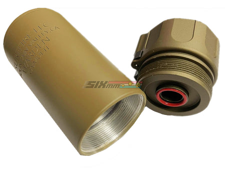 [5KU] 95mm Warden Dummy Silencer W/ Sprit Fire Tracer Unit[FDE][-14mm CCW]
