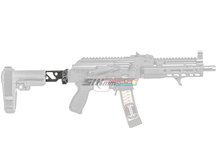 [5KU] Aluminium Skeleton ST-6 M4 Folding Stock Tube W/ AK Mounting System[BLK]