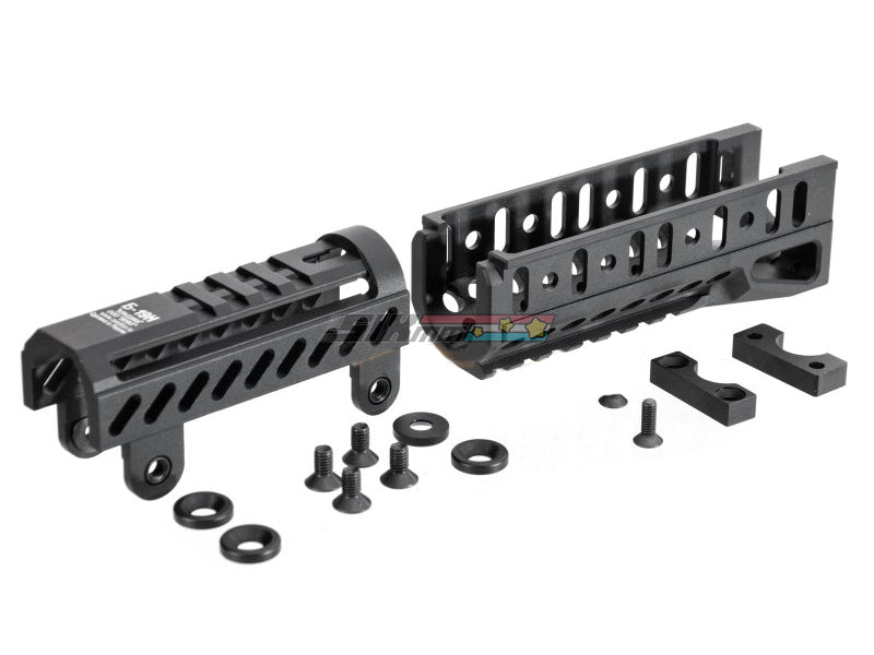 [5KU] B-11U+ B-19N Railed handguard[For AKS74U GBB/AEG Series][BLK]