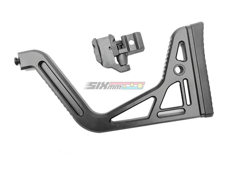 [5KU] CNC Aluminium Visor Folding Stock [For MCX / M1913 Rail Adapter][BLK]