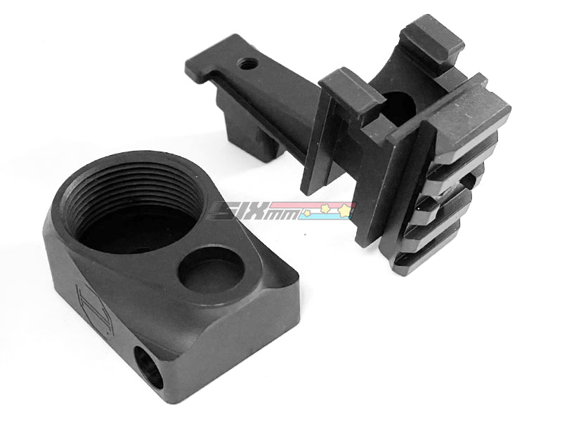 [5KU] M1913 & M4 Buffer Tube Stock Adapter Set [For Tokyo Marui AKM GBB Series][BLK]