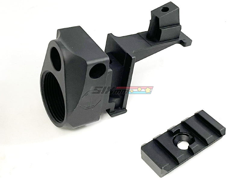 [5KU] M1913 & M4 Buffer Tube Stock Adapter Set [For Tokyo Marui AKM GBB Series][BLK]