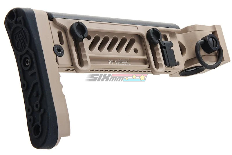 [5KU] PT-5 Side Folding Stock[For Tokyo Marui AKM GBB Series][Tan]