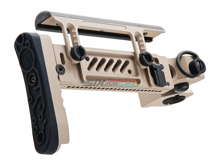 [5KU] PT-5 Side Folding Stock[For Tokyo Marui AKM GBB Series][Tan]