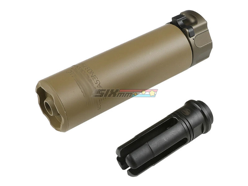 [5KU] QD AAC Style SOCOM 556 MINI2 Silencer with -14mm CCW Flashider[Tan]