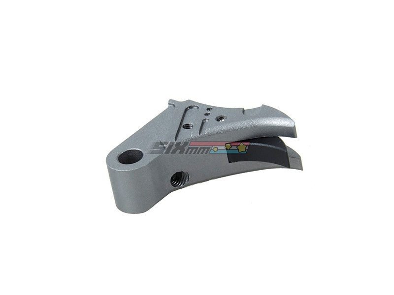 [5KU] SSVI style CNC Aluminium Flat Trigger Set[For Tokyo Marui G17  G18 GBB Series][GY]
