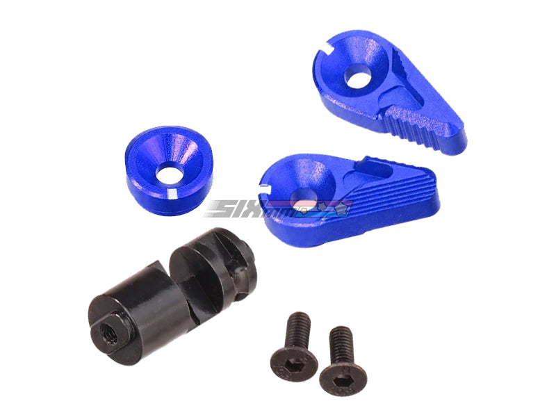 [5KU] Si Style Airsoft Flip GBB Selector[For Tokyo Marui M4 MWS Series][Ambi Ver.][BLU]