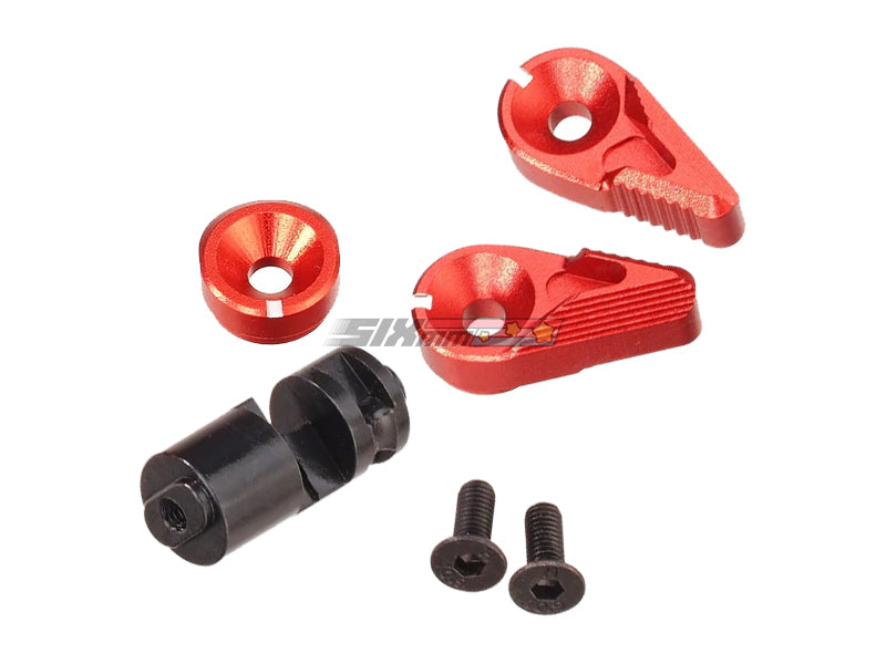[5KU] Si Style Airsoft Flip GBB Selector[For Tokyo Marui M4 MWS Series][Ambi Ver.][RED]