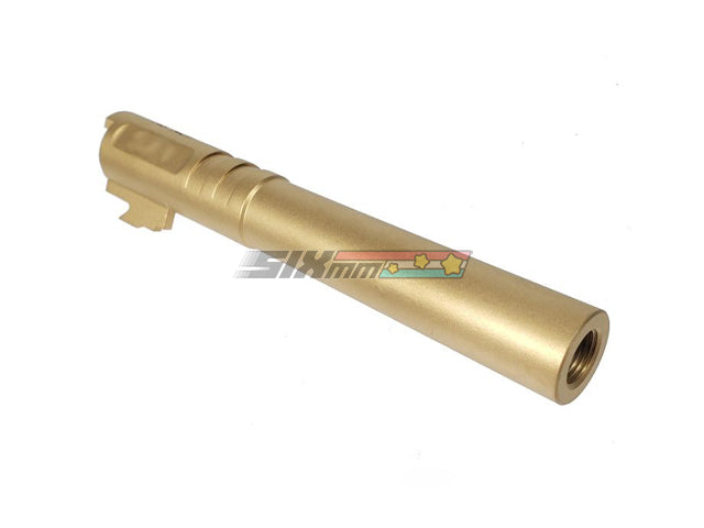 [5KU] Stainless Steel Threaded Outer Barrel[For Tokyo Marui Hi-Capa 5.1 GBB][GLD]