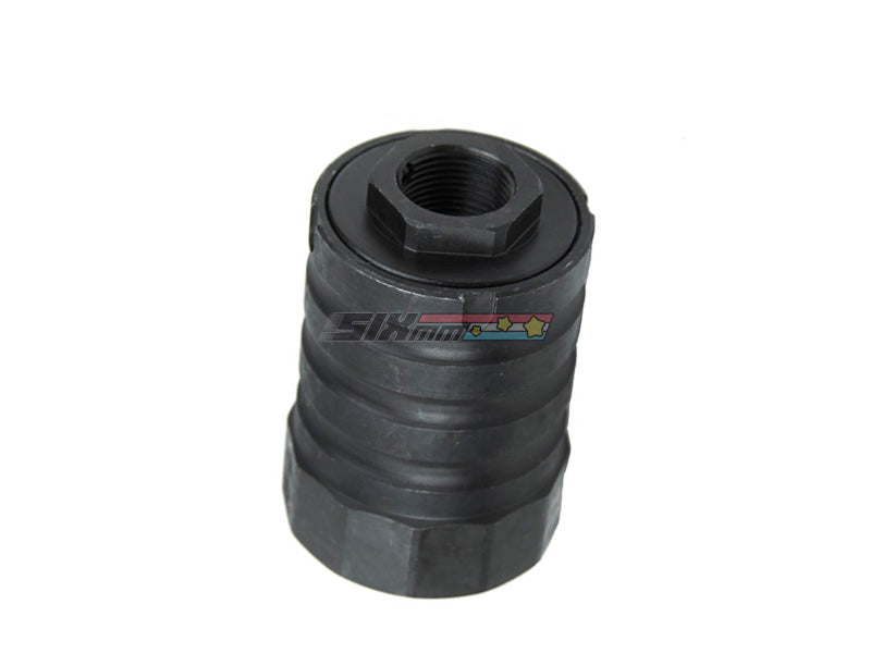 [5KU] Steel Facemount X12 AK Flash Hider[For -14mm CCW Barrel Threaded][BLK]