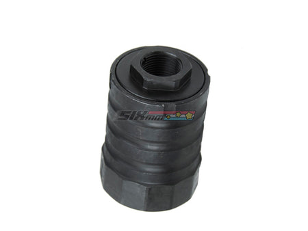 [5KU] Steel Facemount X12 AK Flash Hider[For -14mm CCW Barrel Threaded][BLK]