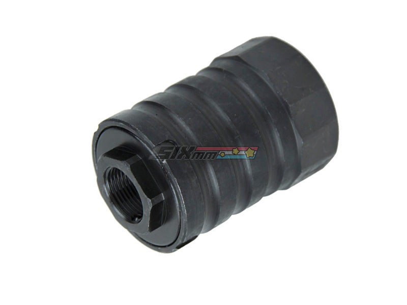 [5KU] Steel Facemount X12 AK Flash Hider[For -14mm CCW Barrel Threaded][BLK]