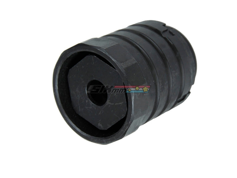 [5KU] Steel Facemount X37 AK Flash Hider[For +24mm CW Barrel Threaded][BLK]