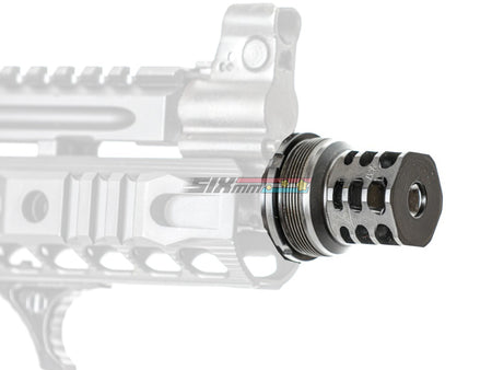 [5KU] Steel Facemount X37 AK Flash Hider[For +24mm CW Barrel Threaded][BLK]