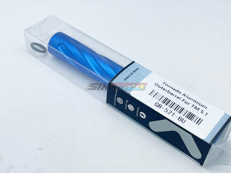 [5KU]Tornado 5 Inch Aluminium Threaded Outer Barrel [For Tokyo Marui Hi-Capa 5.1 GBB][BLU]