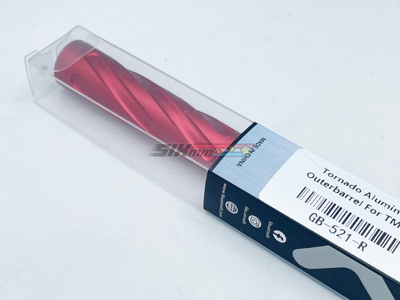 [5KU]Tornado 5 Inch Aluminium Threaded Outer Barrel [For Tokyo Marui Hi-Capa 5.1 GBB][RED]