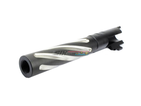 [5KU] Tornado 5 Inch Stainless Steel Threaded Outer Barrel[For Tokyo Marui Hi-Capa 5.1 GBB][BLK]