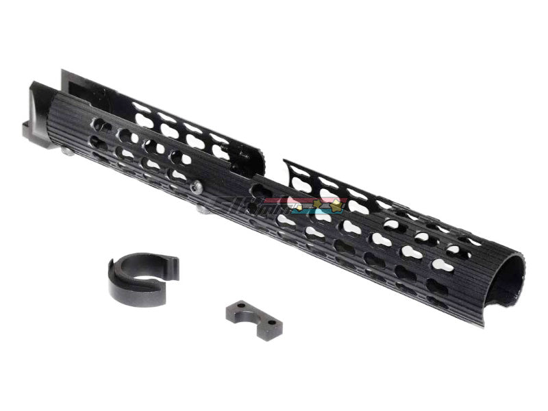 [5KU] VS-24 AK KeyMod Long Tubular Aluminium Handguard[Long Ver.][BLK]