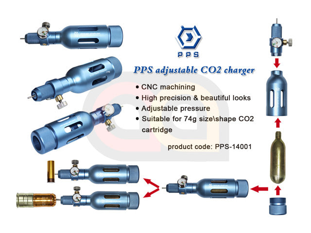 [PPS] CNC Adjustable CO2 Charger for 74g Size/Shape Cartridge