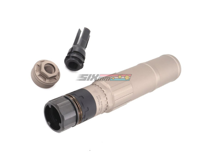 [Airsoft Artisan] CGS QD Dummy Silencer With DA Flash Hider[14mm CCW] [Titanium Grey]