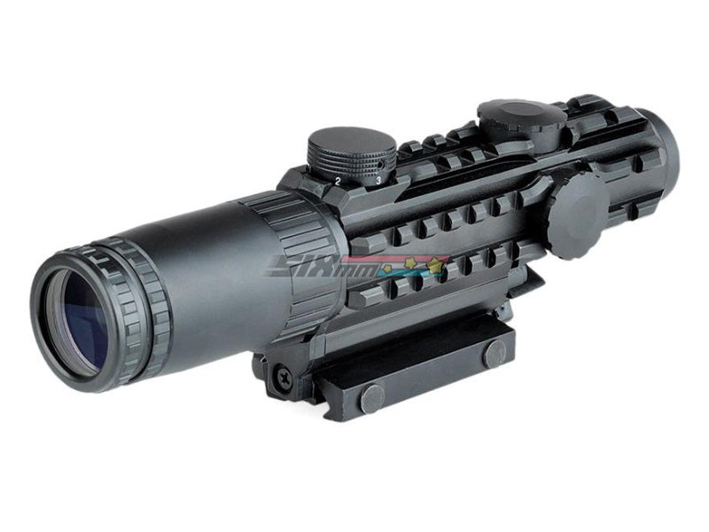 [AIM-O][AO3033-BK] 1-3X 24mm Tactical Magnifier Scope with Picatinny Rails on 2 sides[BLK]