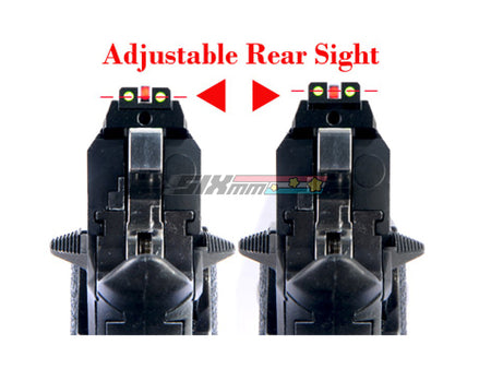 [AIP] Adjustable Aluminum Front and Rear Sight [Fiber] For TM 5.1