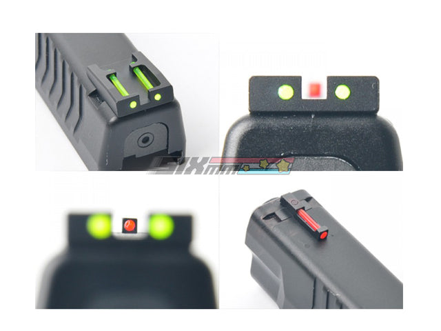 [AIP] Alumimiun Front and Rear Sight [Fiber] For WE PX4