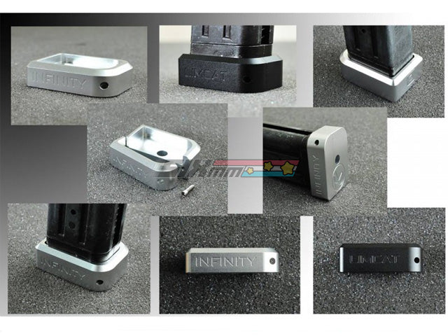 [AIP] CNC Infinity Puzzle Magazine Base for Marui Hi-Capa [Large] [Silver]