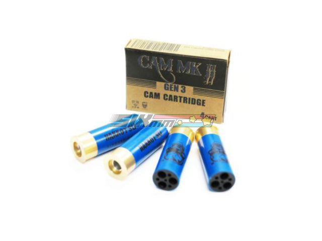 [APS] 9rds Gen 3 Shell For CAM MKII CO2 Shotgun [4 Carts] [Blue]