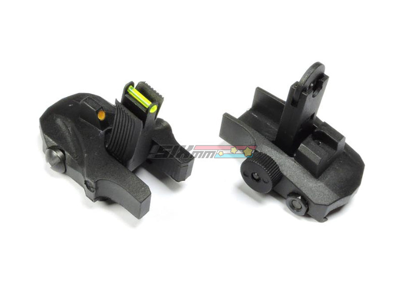 [APS] Athena Back Up Rear & Front Sight Set Black