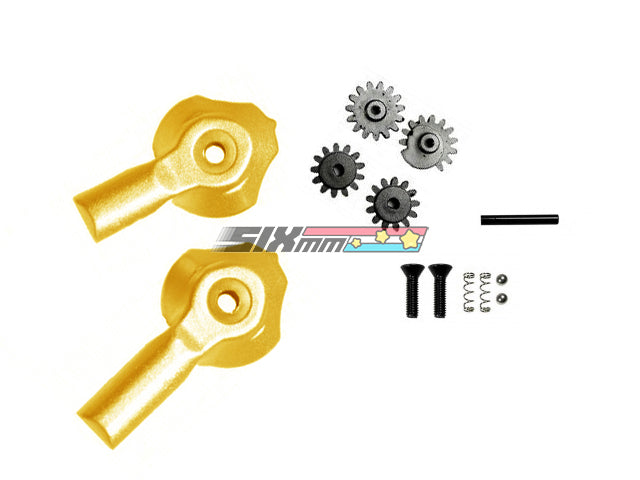 [APS] Phanton Long/Short Throw Safety Ambi Selector[For APS M4 AEG Series][GLD]