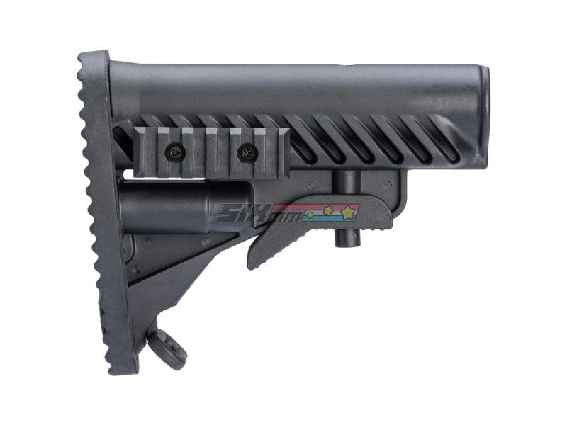 [APS] SHARK RETRACTABLE STOC BATTLE TELE STYLE STOCK [FOR M4 AEG /GBB SERIES][BLK]