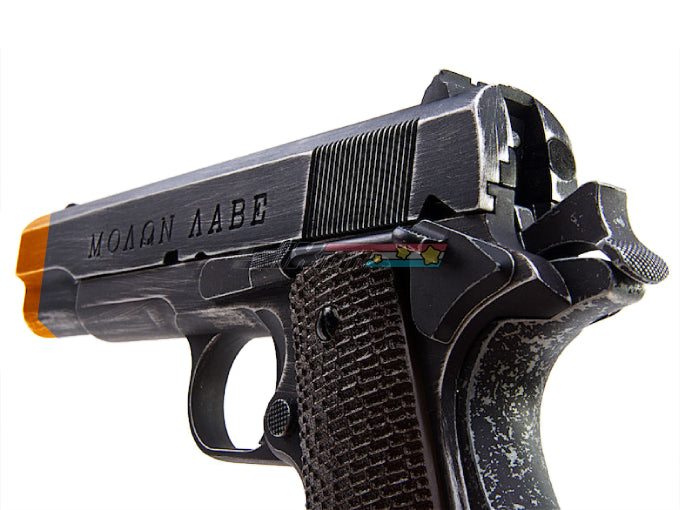 [AW Custom] Classic 1911A1 Molon Labe GBB Pistol[Brown Grip]