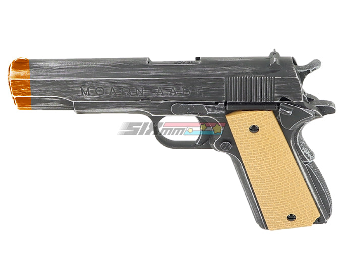 [AW Custom] Classic 1911A1 Molon Labe GBB Pistol[Yellow Grip]