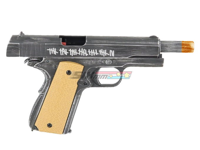 [AW Custom] Classic 1911A1 Molon Labe GBB Pistol[Yellow Grip]