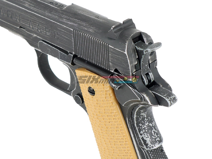 [AW Custom] Classic 1911A1 Molon Labe GBB Pistol[Yellow Grip]