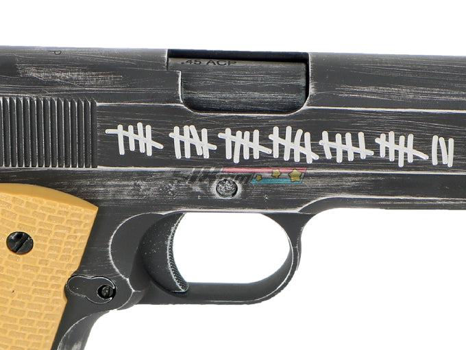 [AW Custom] Classic 1911A1 Molon Labe GBB Pistol[Yellow Grip]