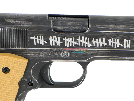 [AW Custom] Classic 1911A1 Molon Labe GBB Pistol[Yellow Grip]