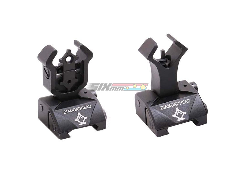 [Army Force] Diamond Head Folding Front & Rear Sight Set[BLK]