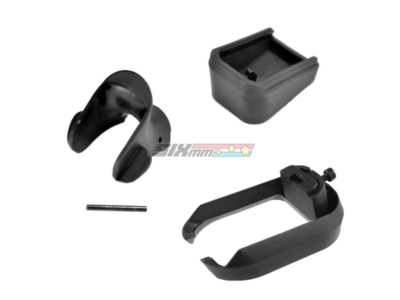 [Army Force] Extended Grip, Magwell & Thick Magazine Base Set[For Tokyo Marui G17 GBB Series][BLK]