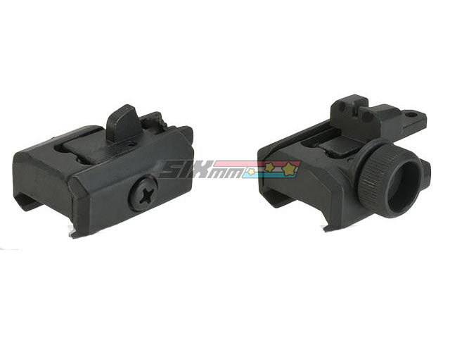 [Army Force][ MP7 Plastic Style Flip Up Front & Rear Sight Set[For 20mm Picatinny Rail]