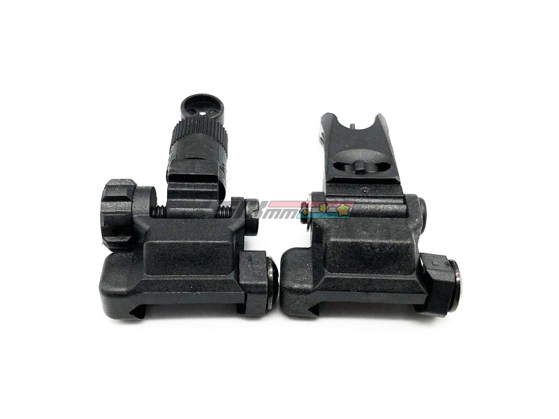 [Army Force] Mirco KAC 600m Flip Up Front & Rear Sight Set[Nylon Plastc Ver.][BLK]