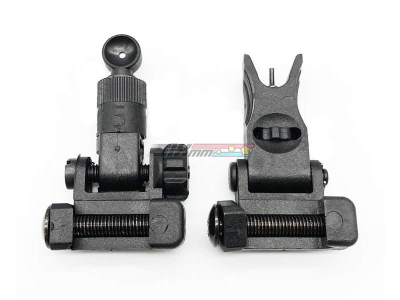 [Army Force] Mirco KAC 600m Flip Up Front & Rear Sight Set[Nylon Plastc Ver.][BLK]