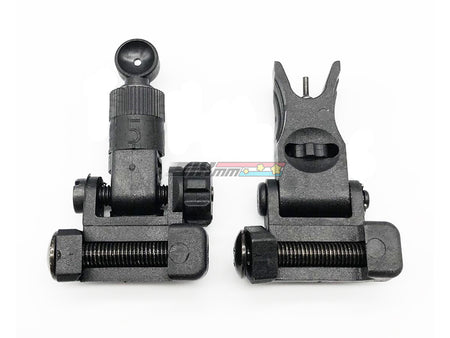 [Army Force] Mirco KAC 600m Flip Up Front & Rear Sight Set[Nylon Plastc Ver.][BLK]