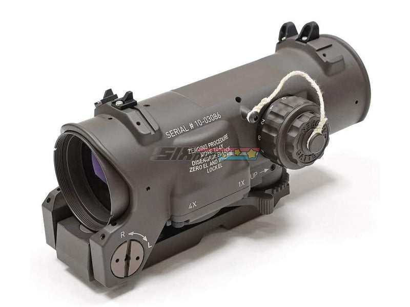 [Blackcat Airsoft] Fully Function Elcan Style SpectorDr 1~4x Magnifier Scope[Mil Spec][Dark Brown]