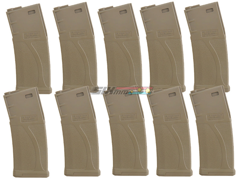 [BlueBox] M16/M4 AEG Mid-Cap Plastic Magazine[140rds][DE][10pcs/set]