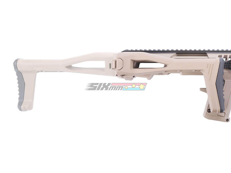 [CAA Airsoft] Micro RONI Pistol-Carbine Conversion[For Glock G17 G18 GBB series][Tan]