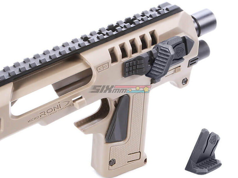 [CAA Airsoft] Micro RONI Pistol-Carbine Conversion[For Glock G17 G18 GBB series][Tan]