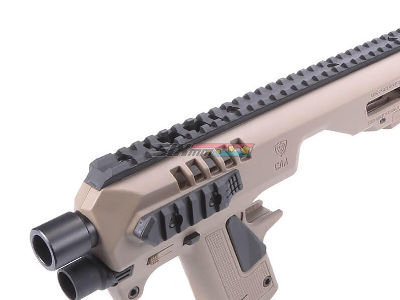 [CAA Airsoft] Micro RONI Pistol-Carbine Conversion[For Glock G17 G18 GBB series][Tan]
