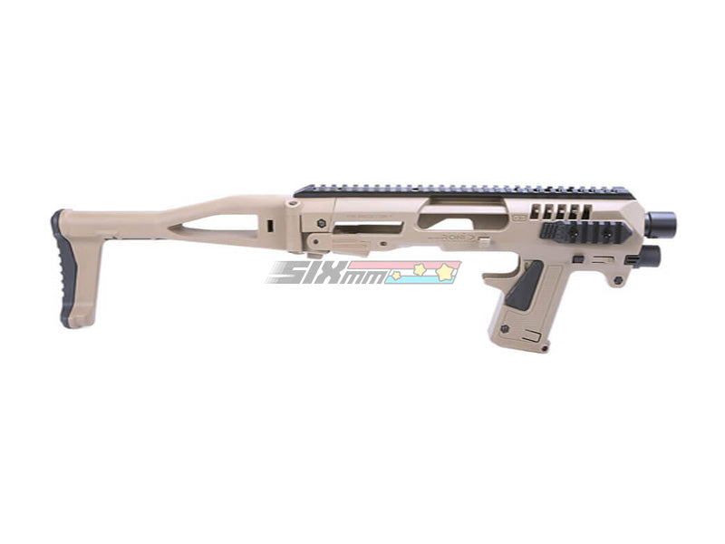 [CAA Airsoft] Micro RONI Pistol-Carbine Conversion[For Glock G17 G18 GBB series][Tan]